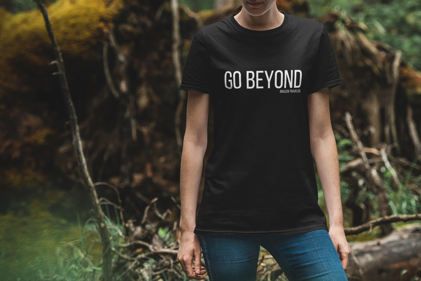 Relaxed-Fit "Go Beyond" Ladies Tee